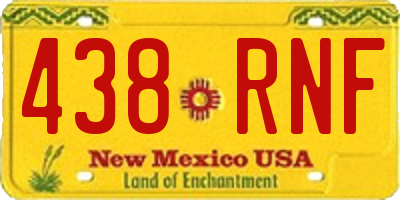 NM license plate 438RNF