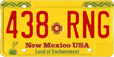 NM license plate 438RNG