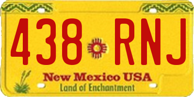 NM license plate 438RNJ