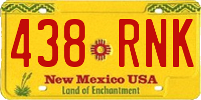 NM license plate 438RNK