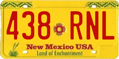 NM license plate 438RNL