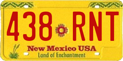 NM license plate 438RNT