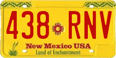 NM license plate 438RNV