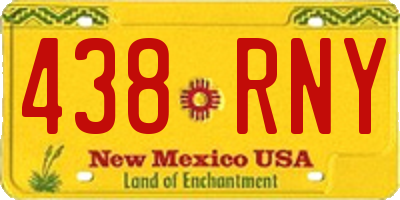 NM license plate 438RNY