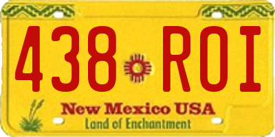 NM license plate 438ROI