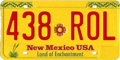 NM license plate 438ROL