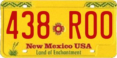 NM license plate 438ROO