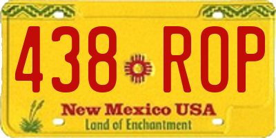 NM license plate 438ROP