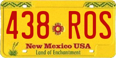 NM license plate 438ROS
