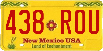 NM license plate 438ROU