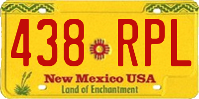 NM license plate 438RPL