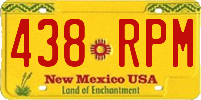 NM license plate 438RPM