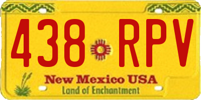NM license plate 438RPV
