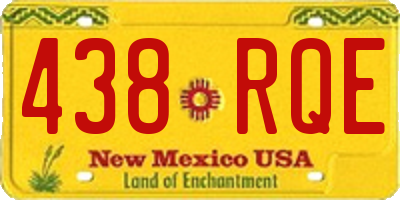 NM license plate 438RQE