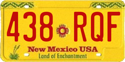 NM license plate 438RQF