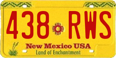 NM license plate 438RWS