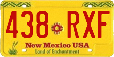 NM license plate 438RXF