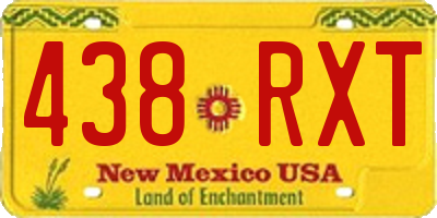 NM license plate 438RXT