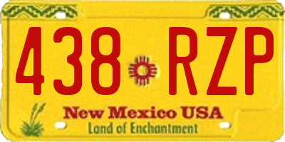 NM license plate 438RZP