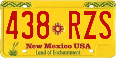 NM license plate 438RZS