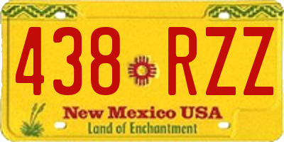 NM license plate 438RZZ