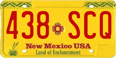 NM license plate 438SCQ