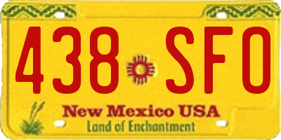 NM license plate 438SFO