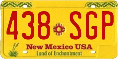 NM license plate 438SGP