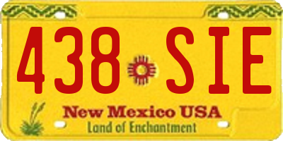 NM license plate 438SIE