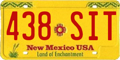 NM license plate 438SIT