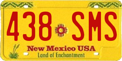 NM license plate 438SMS