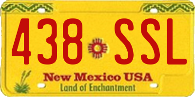NM license plate 438SSL