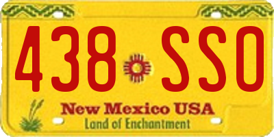 NM license plate 438SSO
