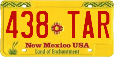 NM license plate 438TAR