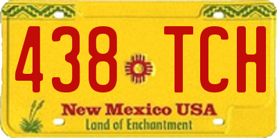 NM license plate 438TCH