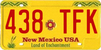 NM license plate 438TFK