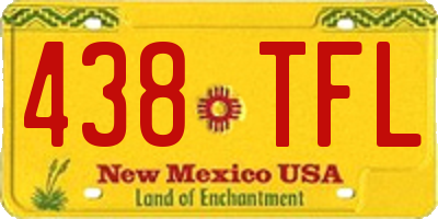 NM license plate 438TFL