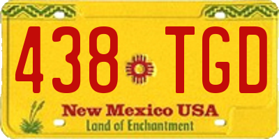 NM license plate 438TGD