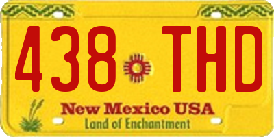 NM license plate 438THD