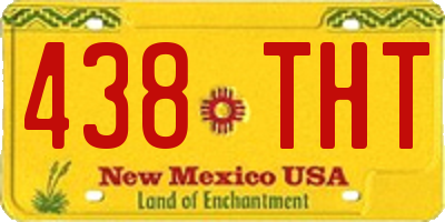 NM license plate 438THT