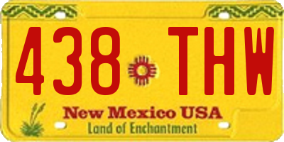 NM license plate 438THW