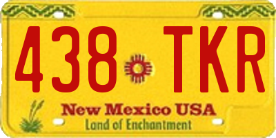 NM license plate 438TKR