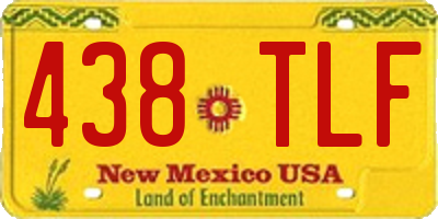 NM license plate 438TLF