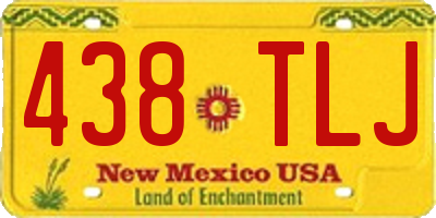 NM license plate 438TLJ