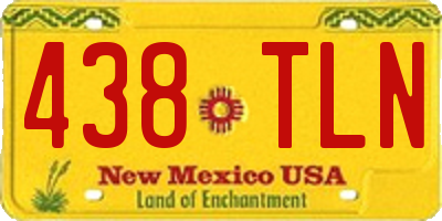 NM license plate 438TLN