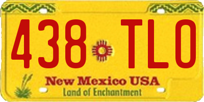 NM license plate 438TLO