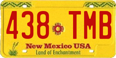 NM license plate 438TMB