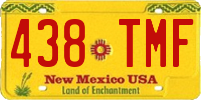 NM license plate 438TMF