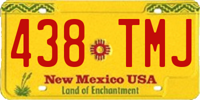 NM license plate 438TMJ