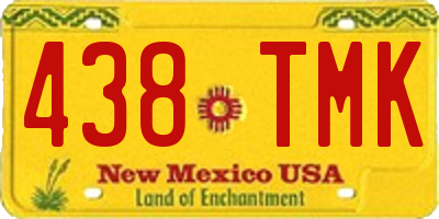 NM license plate 438TMK